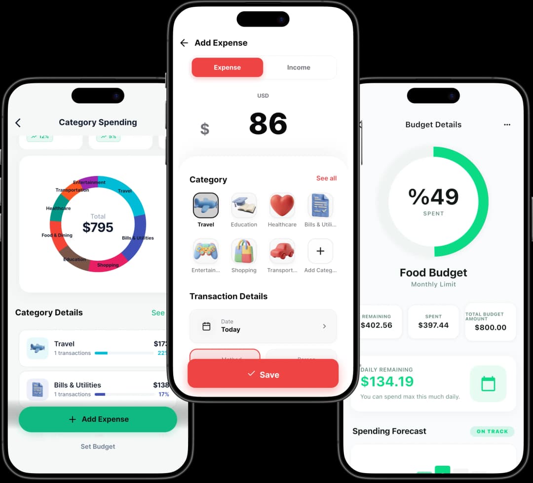 Personal Accounting app screenshot